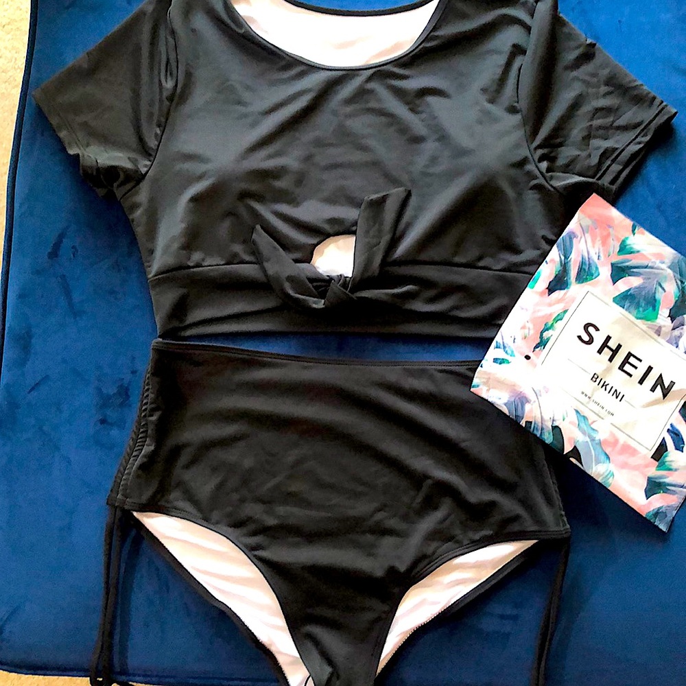Black plus size bikini
